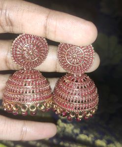 Maroon Jhumkas