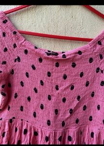Pinteresty 🎀Polka dot dress A line💗🤍