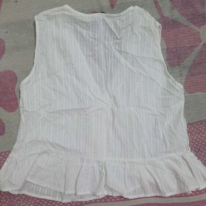 White Sleeveless Top