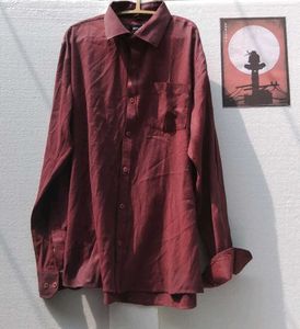 Burgundy Button-Down Shirt