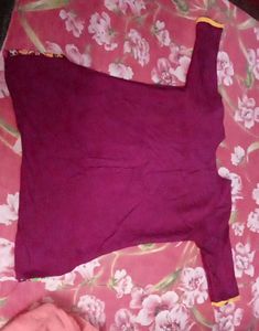 A Peach Colour Top Xl Size. &amp; Violet Short Kur