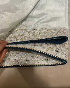 Embroidered saree with beautiful blouse