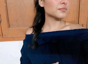 off shoulder navy blue top