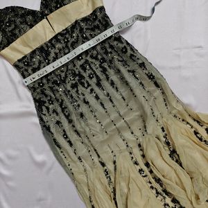 🎉Diwali offer🎉Black &amp; Cream Beaded Mermaid Dress