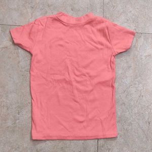 Coral Solid Crop Top