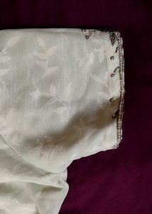 Delicate White Kurti with Embroidered Neckline
