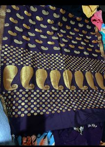 Stylish Violet Saree