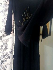 Women&#39;s Black Printed Kurti
