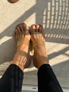 Zara Trendy Clear Strap Sandals