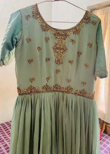 Sage Green Embellished Dress