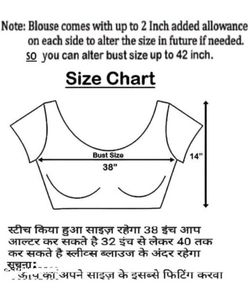 Golden Embellished Saree Blouse