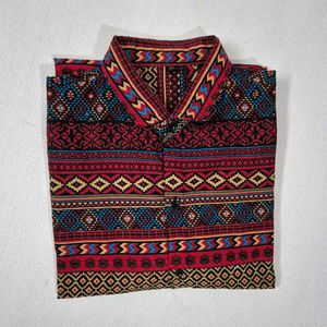 Patterned Short Sleeve Shirt