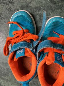 Toddler Blue &amp; Orange Sneakers