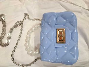 Stylish Mini Handbag – Pearl Handle &amp; Chain Strap