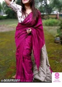 4 Colour Of Soft Khadi Cotton Saree (Only 1)