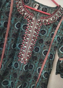 Embroidered blue Kurta🎀