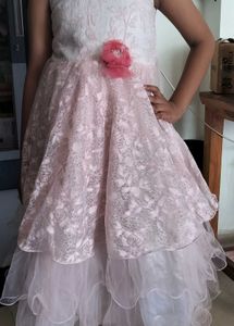 Gown Pink Lace Girls' Party Dress