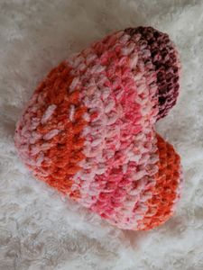 Crochet Heart Shaped Pillow