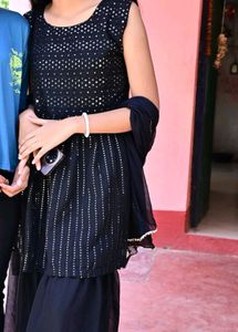Black Sharara Set