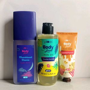 Plum BodyLovin' Set Of Body Oil/Body Mist & Cream