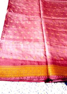 Elegant Pink pure silk  Saree