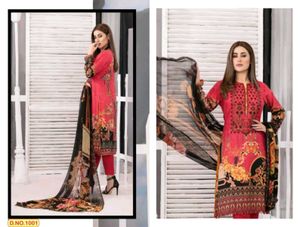 Unstitched Cotton Dress Material New Pattern