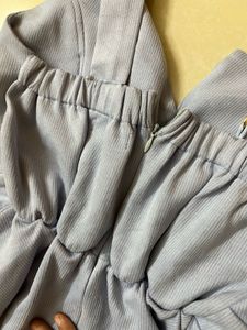 Grey Mini Shiny Dress