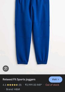 H&amp;M Blue Wide Trouser/Jogger