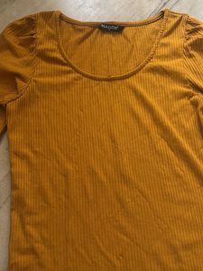 Ribbed Mustard Long Sleeve