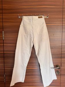 Wide Leg White Jeans