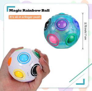 1 Piece Puzzle Fidget Ball Glow Rainbow C
