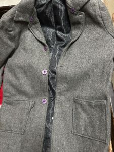 Elegant Grey Trench Coat