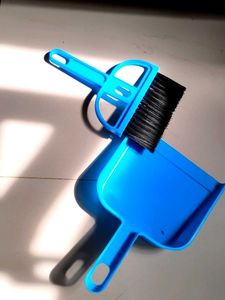 Blue Dustpan and Brush Set