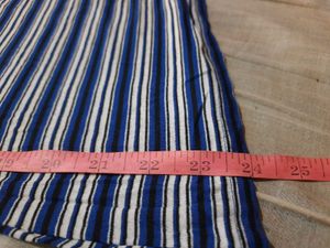 Blue Striped Casual Top