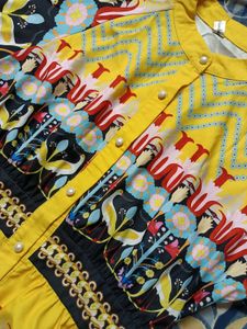 VIBRANT PATTERNED MIDI DRESS