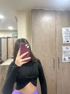 Black Crop top