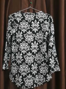 Black And White Printed Top For Winters