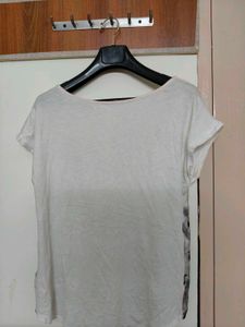 Top ( White And Black Printed)