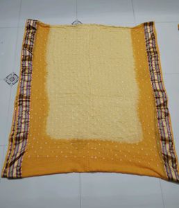 Yellow Bandhni Dress Material