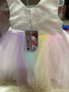 Rainbow Flower Girl Dress with Shoes
