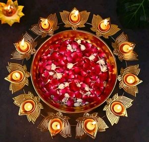 Diya Thali For Diwali And Decoration