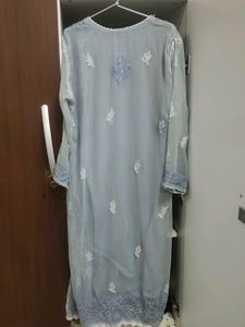 Georgette Kurta Lucknowi With Inner Attached