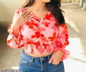 Floral Print Crop Top