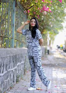 Cute Printed Night Suit