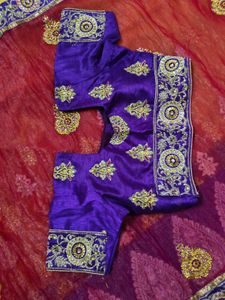 Soft Organza An Net Saree Double Colour Sare😍