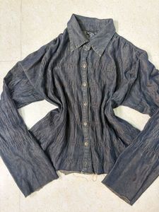 Y2K grunge denim  top🕸️🕷️