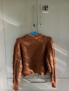 Cozy Brown Knit Sweater