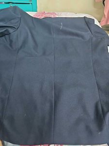 Navy Blue Double-Breasted Blazer