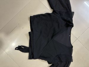 Wrap Up Black Mesh Top
