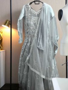 ✨Pakistani Heavy Embroidered Net Maxi Dress